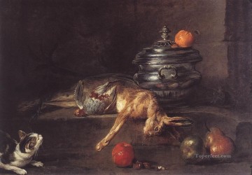 La sopera de plata Jean Baptiste Simeon Chardin bodegón Pinturas al óleo